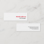 Slim Beruflich Modern Linen Elegant Einfach Mini Visitenkarte (Vorne/Hinten)