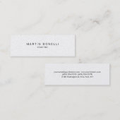 Slim Beruflich Modern Trendy Mini Visitenkarte (Vorne/Hinten)