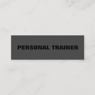 Slim Black Out Personal Trainer Fitness Mini Visitenkarte