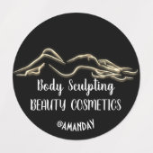 Slim Body Cosmetics Balm Soap Skulptur Gold Etiketten (Design 1)