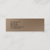 Slim Browny Trendy Beruflich Business Card Mini Visitenkarte (Rückseite)