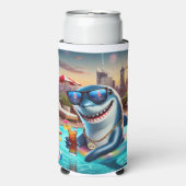 Slim Can Cooler Shark Aries Zodiac Selters Dosenkühler (Seltzer Vorderseite)
