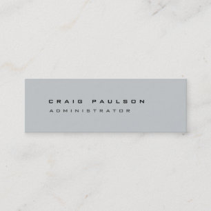 Slim Clean Einfach Stilvolle Graue Visitenkarte