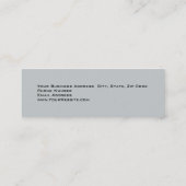 Slim Clean Einfach Stilvolle Graue Visitenkarte (Rückseite)