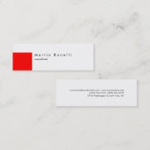 Slim Clean Red Strip weiße Visitenkarte (Vorne/Hinten)