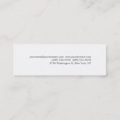 Slim Clean Red Strip weiße Visitenkarte (Rückseite)