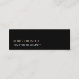 Slim Einzigartig Modernes Schwarzes Stilvoll Mini Visitenkarte