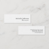 Slim Einzigartig Stilmittel Elegant Einfach Mini Visitenkarte (Vorne/Hinten)
