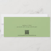 Slim Elegante Typografie Save the Date grün (Rückseite)
