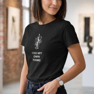 Slim Fit "Ich mache mein eigenes Ding" Grafik-T-Sh T-Shirt