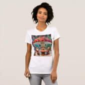 Slim Fit T - Shirt: Weihnachts-Pilzdesign T-Shirt (Vorne ganz)