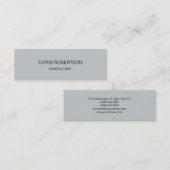 Slim Folio Light Graue, zweiseitige Visitenkarte (Vorne/Hinten)