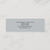 Slim Folio Light Graue, zweiseitige Visitenkarte (Rückseite)