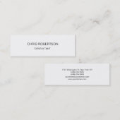 Slim Folio Light weiße, zweiseitige Visitenkarte (Vorne/Hinten)