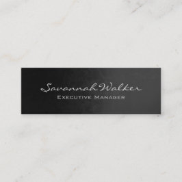 Slim Gray Handwriting Beruflich Modernes Trendy Mini Visitenkarte