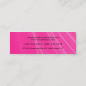 Slim Handwriting Modern Trendrosa Feminine Mini Visitenkarte (Rückseite)