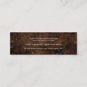 Slim Handwriting Modern trendy Brown Mini Visitenkarte (Rückseite)