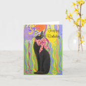 SLIM KITTY, GEBURTSKARTE KARTE (Gelbe Blume)