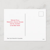 Slim Kitty Holiday Wreath Feiertagspostkarte (Rückseite)