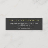 Slim Niedlich Schlicht Gray Consultant Mini Visitenkarte (Rückseite)