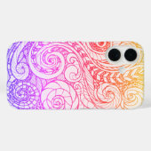 Slim Rainbow Doodle iPhone 16 Fall Case-Mate iPhone Hülle (Rückseite (Horizontal))