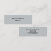 Slim Schlicht Grau Berufliche Visitenkarte (Vorne/Hinten)