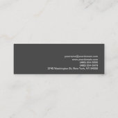 Slim Schlicht Red Grau Clear Mini Visitenkarte (Rückseite)