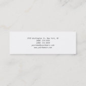 Slim Schlicht Trendy Beruflich Business Card Mini Visitenkarte (Rückseite)