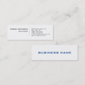 Slim Schwarz-weiß Unique Manager Business Card Mini Visitenkarte (Vorne/Hinten)
