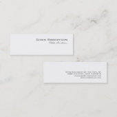 Slim Script Schwarz-weiß Charming Business Card Mini Visitenkarte (Vorne/Hinten)
