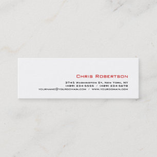 Slim Skinny Mini Size Grau White Business Card Mini Visitenkarte