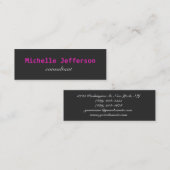 Slim Skinny Trendy Gray Pink Mini Visitenkarte (Vorne/Hinten)