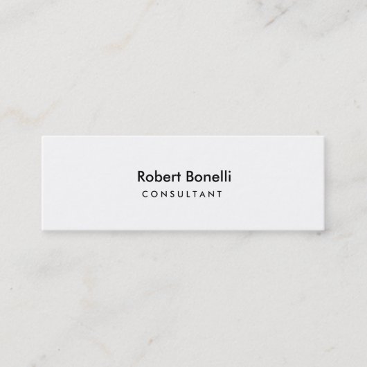 Slim Skinny Two Side Consultant Business Card Mini Visitenkarte (Vorderseite)