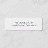 Slim Skinny Two Side Consultant Business Card Mini Visitenkarte (Rückseite)