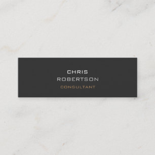 Slim Trendy Gray Attractive Business Card Mini Visitenkarte