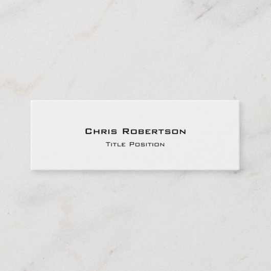 Slim Trendy Minimalistisch Charming Business Card Mini Visitenkarte (Vorderseite)