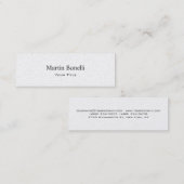 Slim Trendy Personalize Business Card Mini Visitenkarte (Vorne/Hinten)