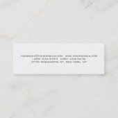 Slim Trendy Personalize Business Card Mini Visitenkarte (Rückseite)