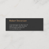 Slim Unique Gray Red Fotograf Mini Visitenkarte (Rückseite)