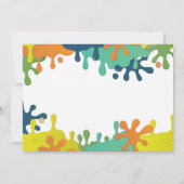 Slime Birthday Party Driving Foto Einladung 5 6 7 (Rückseite)