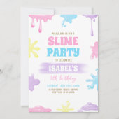 Slime Birthday Party Einladung (Vorderseite)