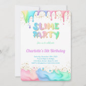 Slime Birthday Party Einladung (Vorderseite)