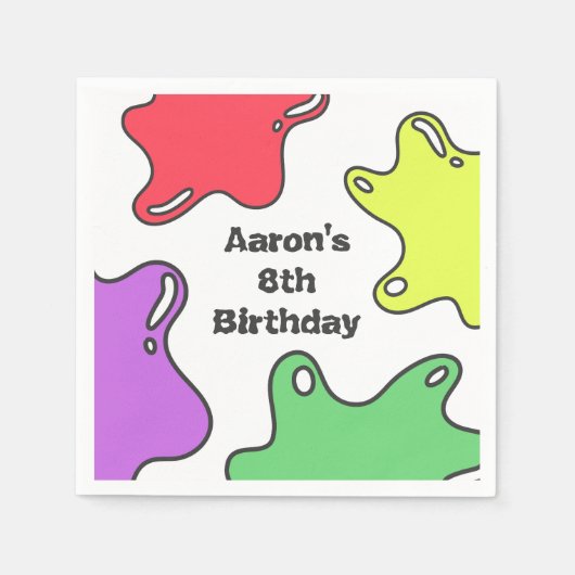 Slime Birthday Party Serviette (Vorderseite)