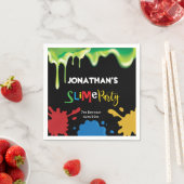 Slime Fun Children Geburtstagsparty personalisiert Serviette (Beispiel)