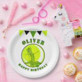 Slime Monster Funny Kid's Name Happy Birthday Pappteller (Party)