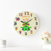 Slime Monster namens Kids Wall Clock Cool Große Wanduhr (Zuhause)