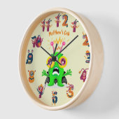 Slime Monster namens Kids Wall Clock Cool Uhr (Winkel)
