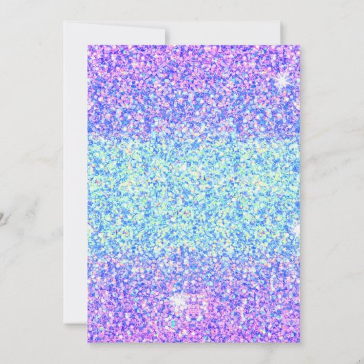 Slime Party Geburtstag Einladung Glitzer (Rückseite)