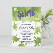Slime Party Geburtstagseinladungen Einladung (Stehend Vorderseite)
