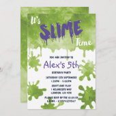 Slime Party Geburtstagseinladungen Einladung (Vorne/Hinten)